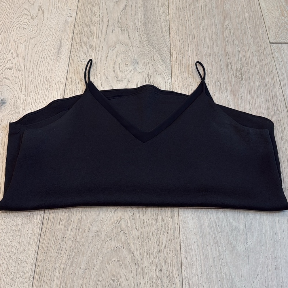 Express Double-V Tank Top w/ Double Layer in Black Size Medium - Picture 4 of 8